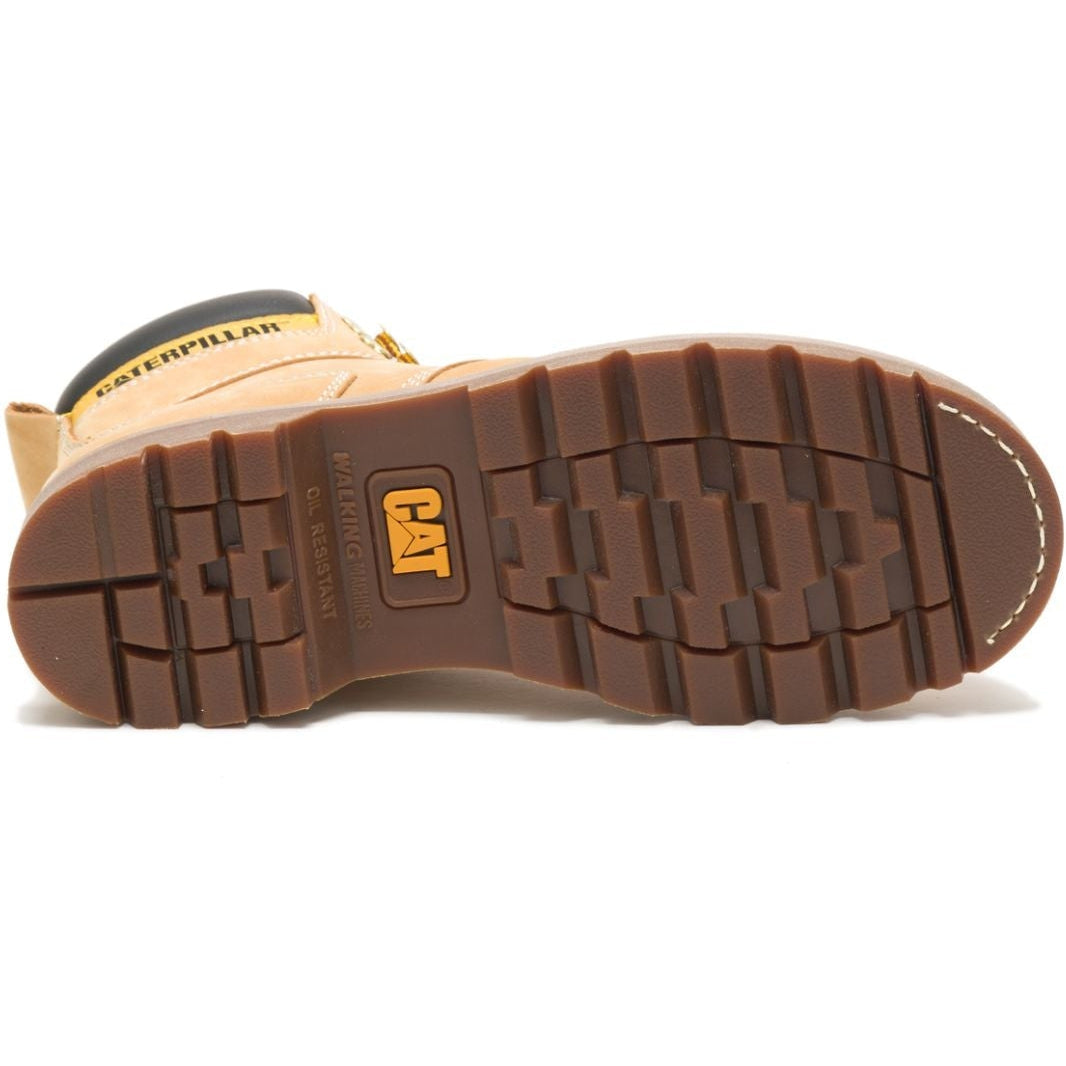 CAT Men's Second Shift Steel Toe Work Boot - Honey Nubuck - P89162  - Overlook Boots