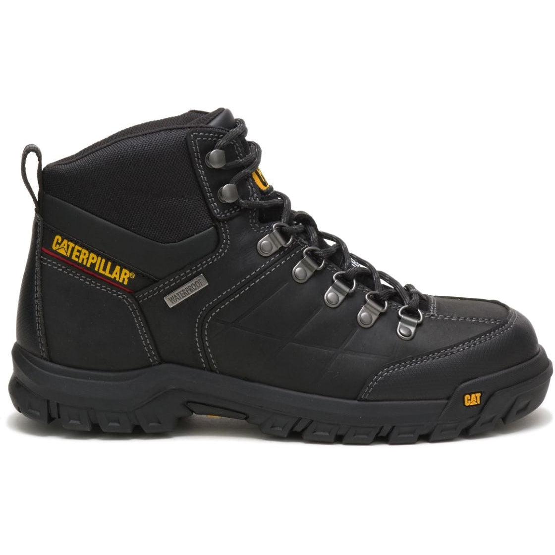 CAT Men's Threshold Waterproof Steel Toe Work Boot - Black - P90936 7 / Medium / Black - Overlook Boots
