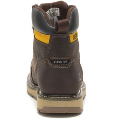 CAT Men's Calibrate Steel Toe Work Boot - Leather Brown - P91418  - Overlook Boots
