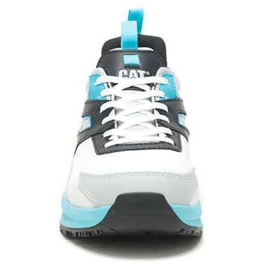 CAT Men's Streamline Runner CCT Slip Resist Work Shoe -White/Blue- P91492  - Overlook Boots