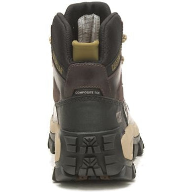CAT Men's Invader Composite Toe Waterproof Hiker Work Boot -Coffee- P91541 - Overlook Boots