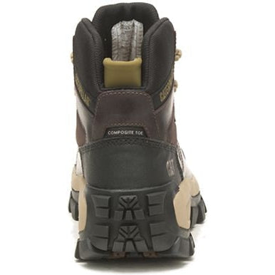 CAT Men's Invader Comp Toe Waterproof Hiker Work Boot -Coffee- P91541  - Overlook Boots