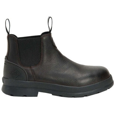 Muck Men's Chore Farm Leather Chelsea Waterproof Work Boot - Black - CCLP-900 7 / Black / Wide - Overlook Boots