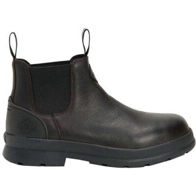 Muck Men's Chore Farm Leather Chelsea WP Work Boot - Black - CCLP-900 7 / Black / Wide - Overlook Boots
