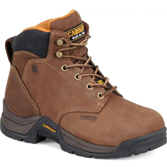 Carolina Women's Raleigh Metguard 5" Alloy Toe Slip Resistant Work Boot -Brown- CA1428 - Overlook Boots