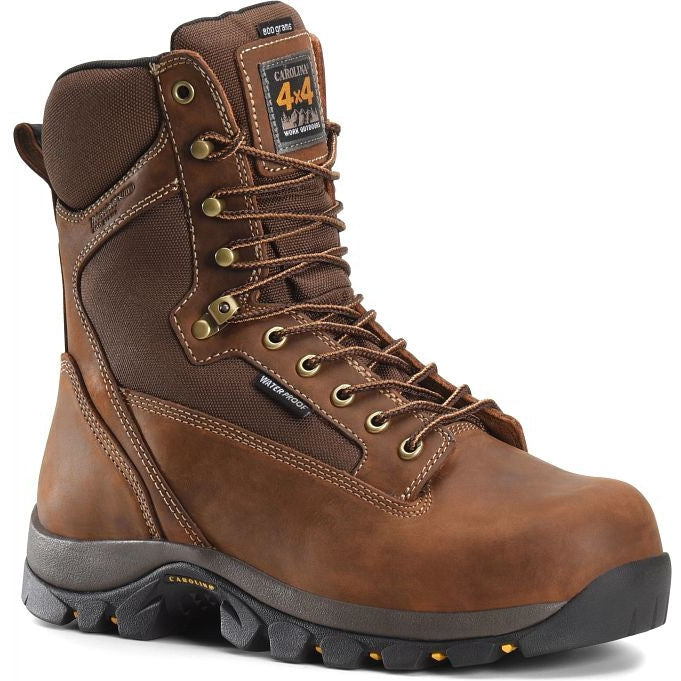 Carolina Men's Forrest 8" Soft Toe WP Insulated Work Boot -Brown- CA4015  - Overlook Boots