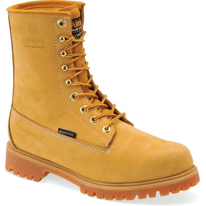 Carolina Men's Journeyman 8" Soft Toe WP Insulated Work Boot -Yellow- CA7145 8 / Medium / Wheat - Overlook Boots