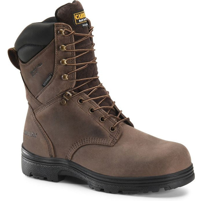Carolina Men's Surveyor 8" Steel Toe Waterproof Slip Resistant Work Boot -Brown- CA3534 - Overlook Boots