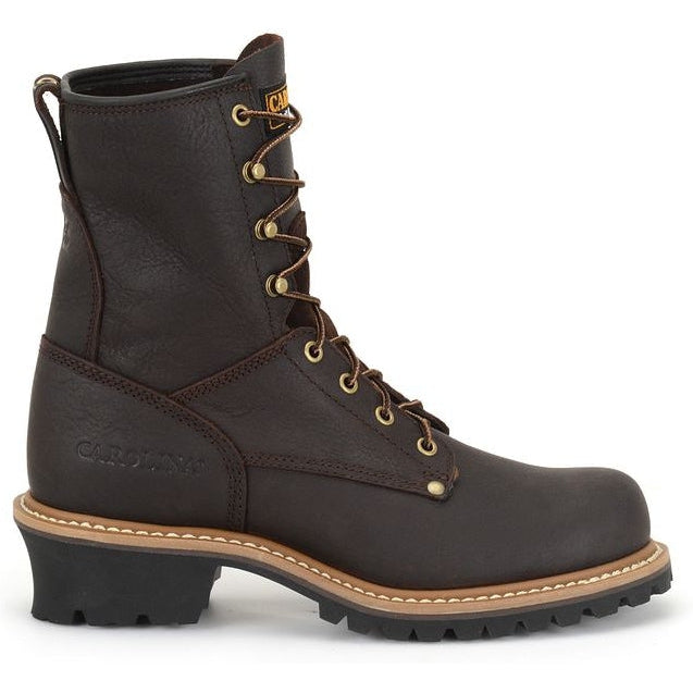 Carolina Men's Elm Logger 8" Steel Toe Slip Resist Work Boot -Brown- 1821 7 / Medium / Brown - Overlook Boots