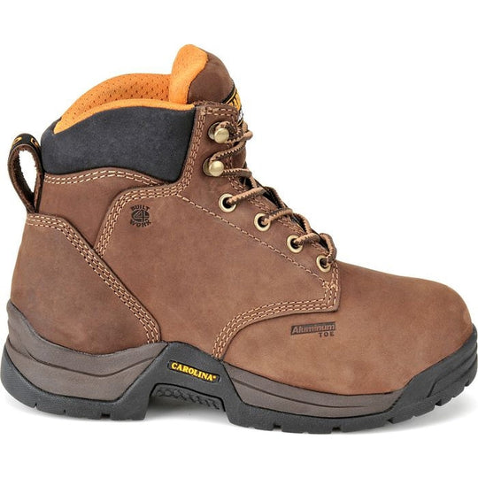 Carolina Women's Raleigh Metguard 5" Alloy Toe Slip Resistant Work Boot -Brown- CA1428 6.0 / Medium / Brown - Overlook Boots