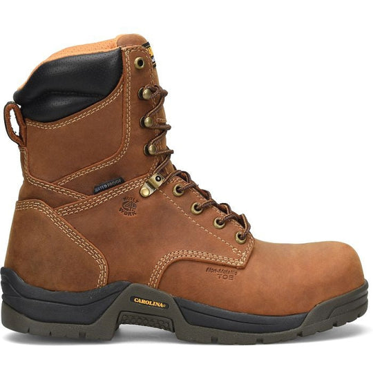 Carolina Men's Bruno Hi 8" Soft Toe Waterproof Slip Resistant Work Boot -Brown- CA8020 8.0 / Medium / Brown - Overlook Boots