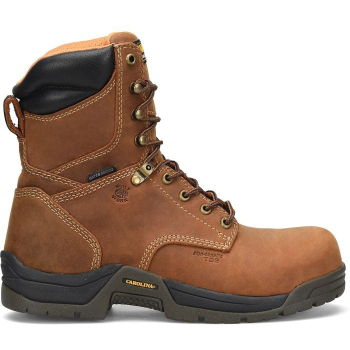 Carolina Men's Bruno Hi 8" Soft Toe WP Slip Resist Work Boot -Brown- CA8020 8 / Medium / Brown - Overlook Boots