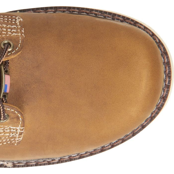 Carolina Men's Amp USA 8" Steel Toe Slip Resistant Work Boot -Brown- CA7505 - Overlook Boots