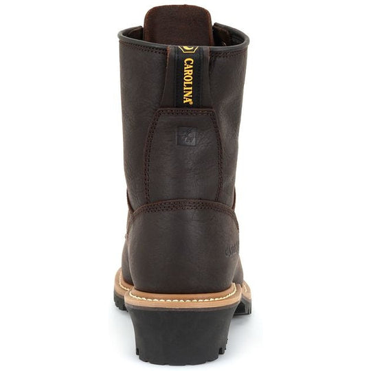 Carolina Men's Elm Logger 8" Soft Toe Slip Resistant Work Boot -Brown- 821 - Overlook Boots