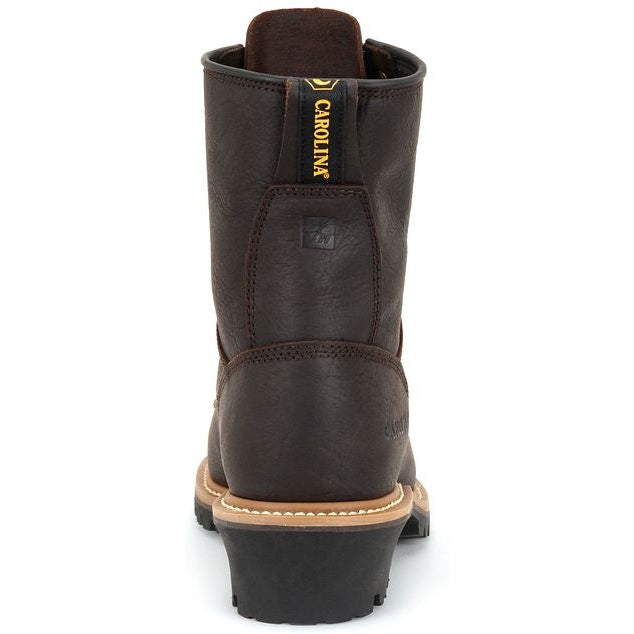 Carolina Men's Elm Logger 8" Soft Toe Slip Resist Work Boot -Brown- 821  - Overlook Boots