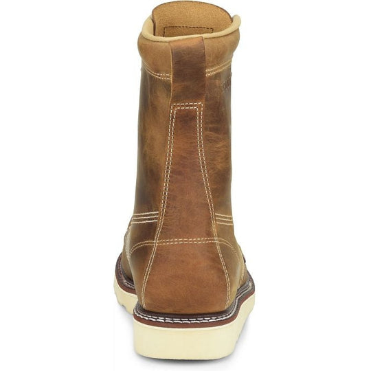 Carolina Men's Amp USA 8" Steel Toe Slip Resistant Work Boot -Brown- CA7505 - Overlook Boots