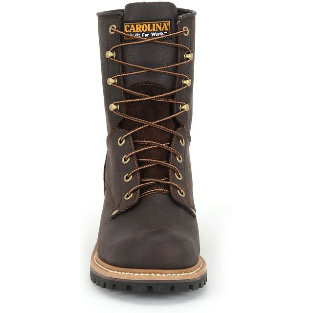 Carolina Men's Elm Logger 8" Steel Toe Slip Resist Work Boot -Brown- 1821  - Overlook Boots