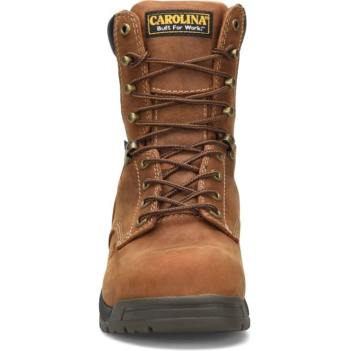 Carolina Men's Bruno Hi 8" Soft Toe WP Slip Resist Work Boot -Brown- CA8020  - Overlook Boots