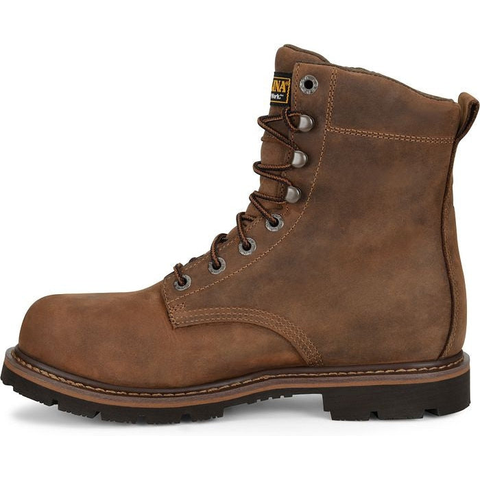 Carolina Men's Installer 8" Steel Toe WP Slip Resist Work Boot -Brown- CA3557  - Overlook Boots