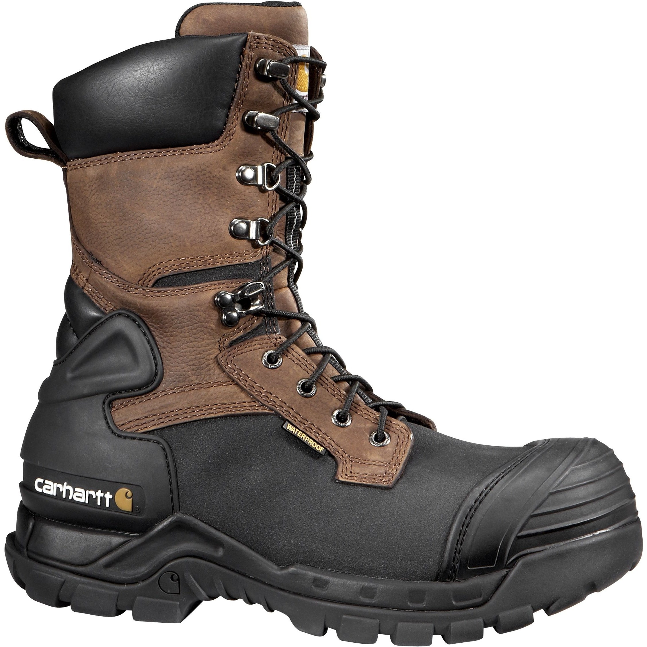 Carhartt Men's 10" Comp Toe Ins WP Pac Work Boot - Brown - CMC1259 8 / Medium / Brown - Overlook Boots