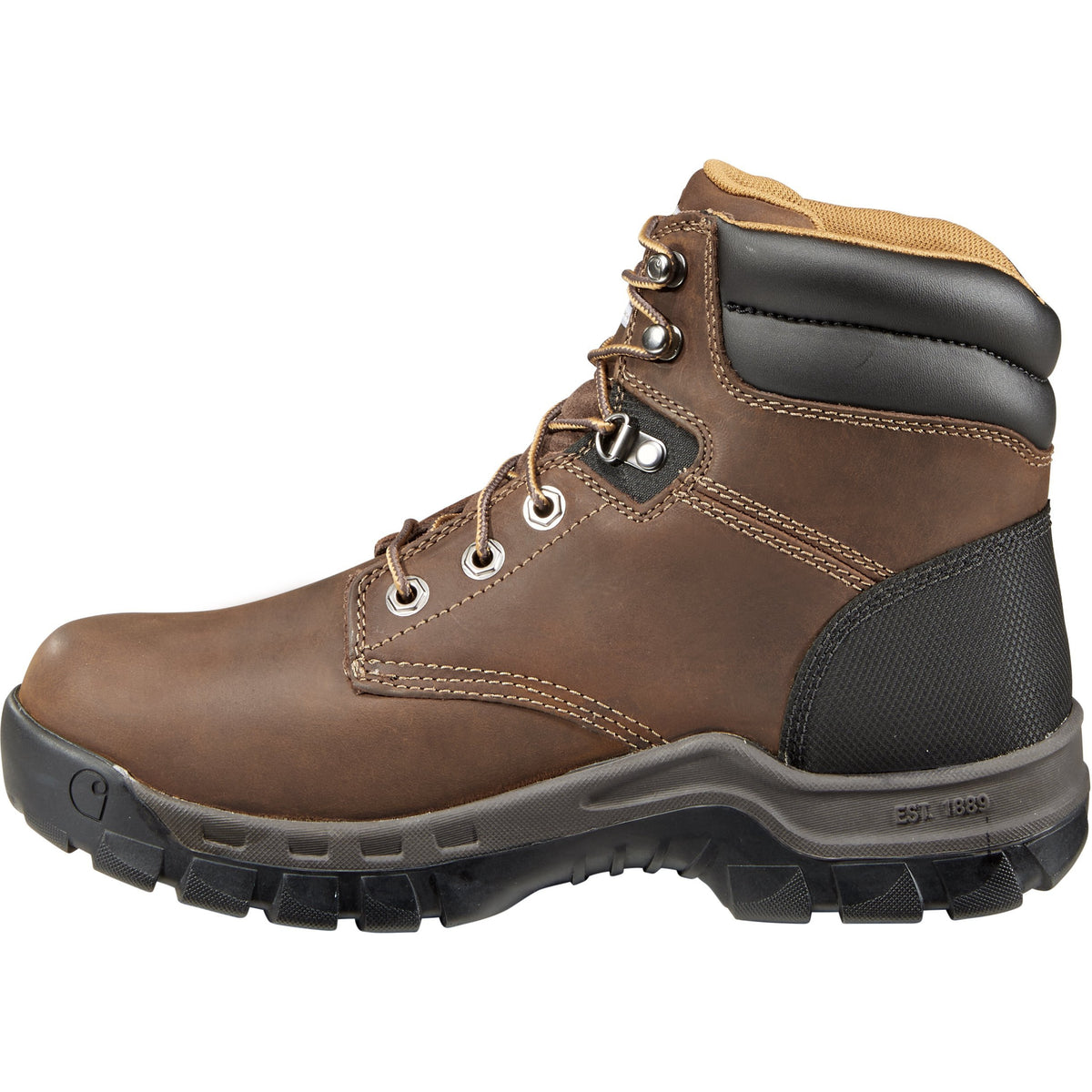 Carhartt‎ Mens CMF6366 Waterproof Work Boots Size 8M Brown Leather Steel Toe Rugged Flex® 6 main image 2