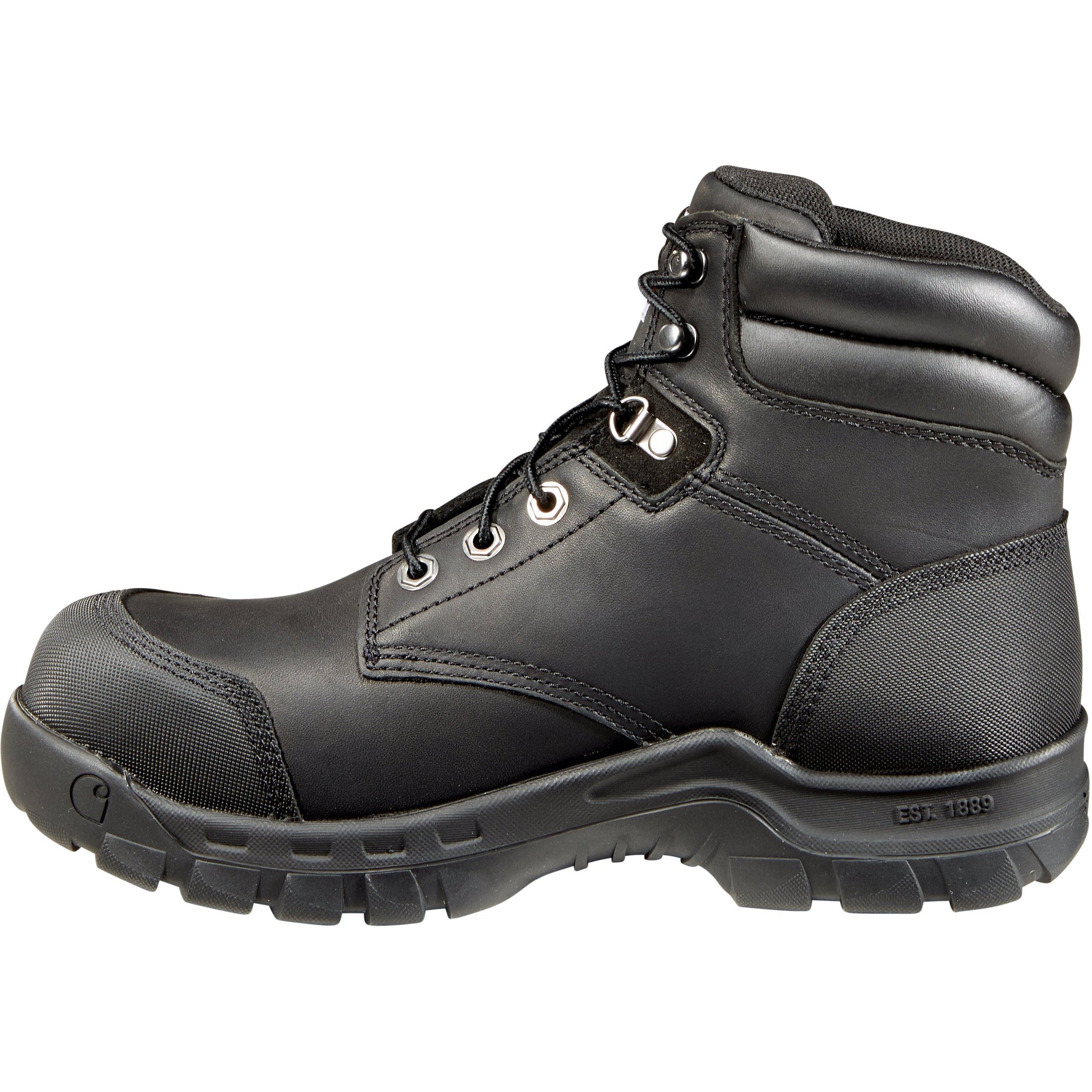 Carhartt Men's Rugged Flex 6" Comp Toe Work Boot - Black - CMF6371  - Overlook Boots