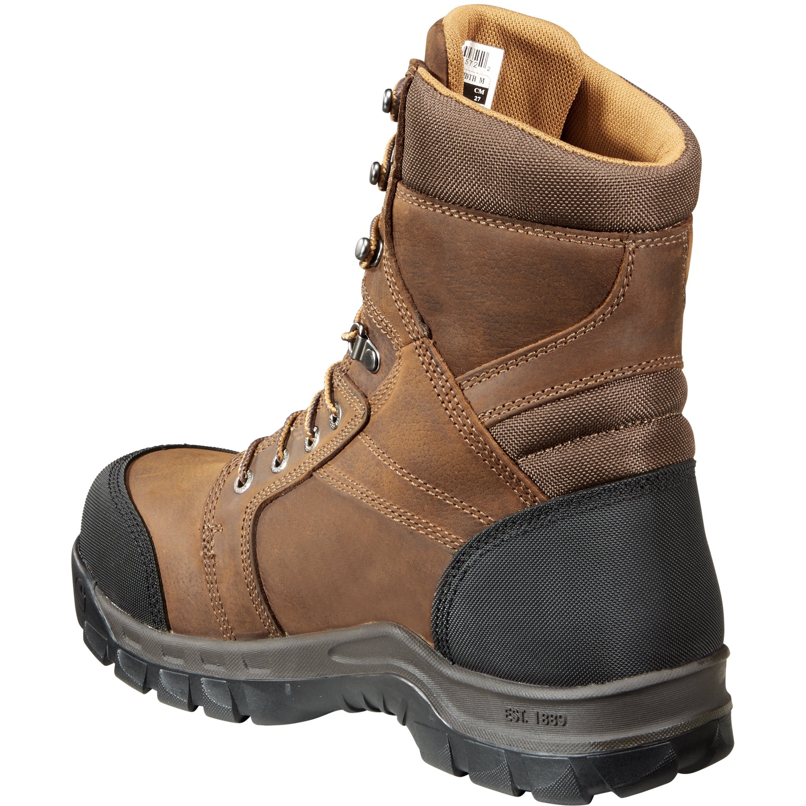 Carhartt Men's Rugged Flex 8" Composite Toe Ins Waterproof Work Boot Brown CMF8389 - Overlook Boots
