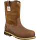 Carhartt Men's Wellington 10" Carbon Nano Toe Waterproof Work Boot - CMP1453 8 / Medium / Brown - Overlook Boots