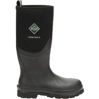 Muck Men's Chore Cool Tall Steel Toe WP Work Boot - Black - CSCT-000  - Overlook Boots