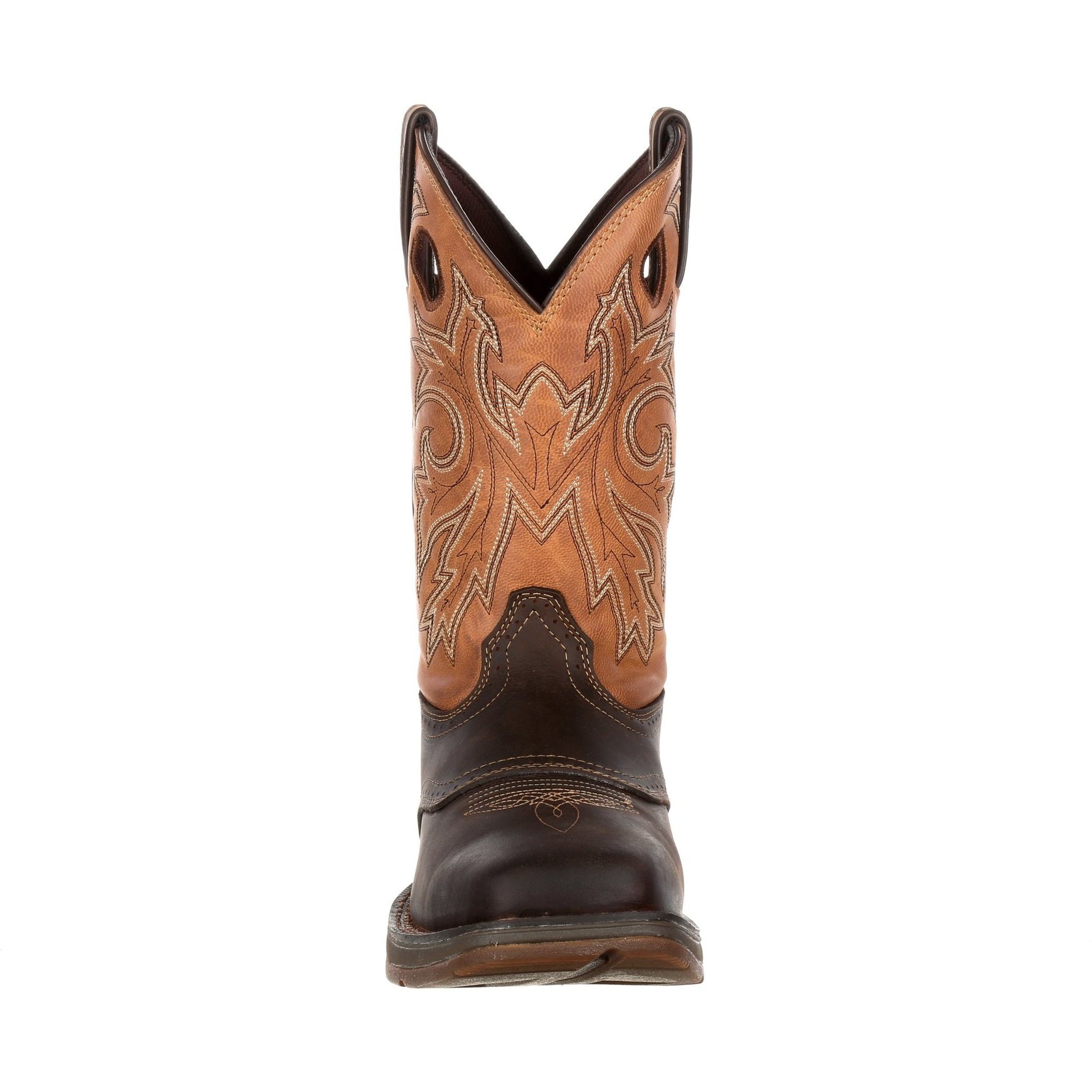 Durango Men's Rebel 11" Steel Toe WP Western Boot- Brown/Tan- DB019  - Overlook Boots