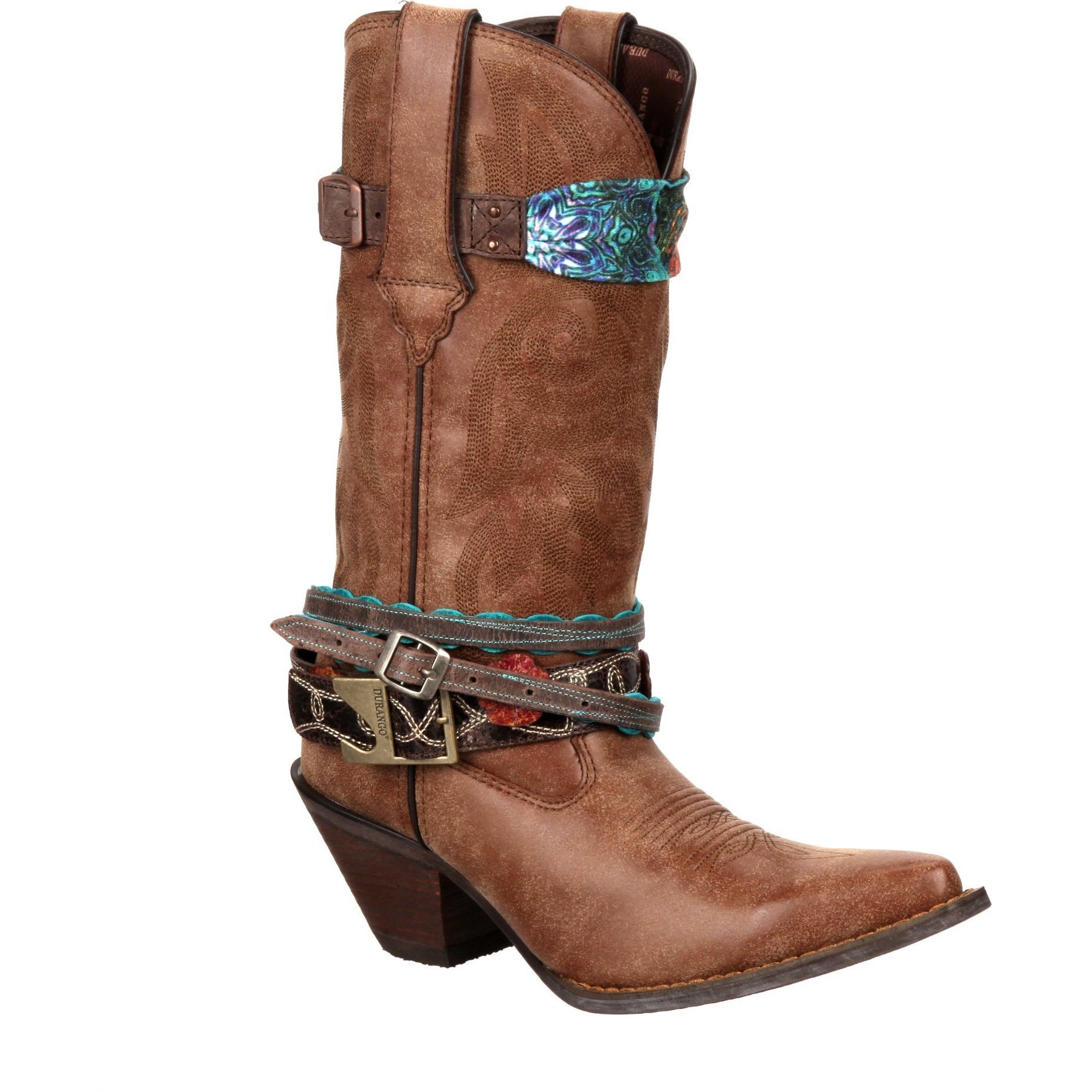 Durango Women's Crush 12" Accessorized Western Boot - Brown - DCRD145 6 / Medium / Brown - Overlook Boots
