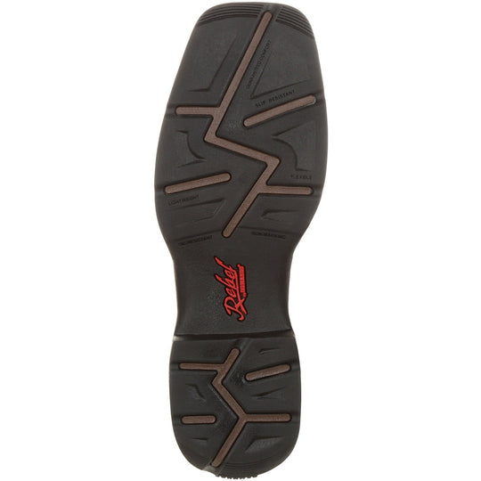 Durango Men's Rebel 12" Square Toe Pull-On Western Boot Chocolate DDB0135  - Overlook Boots