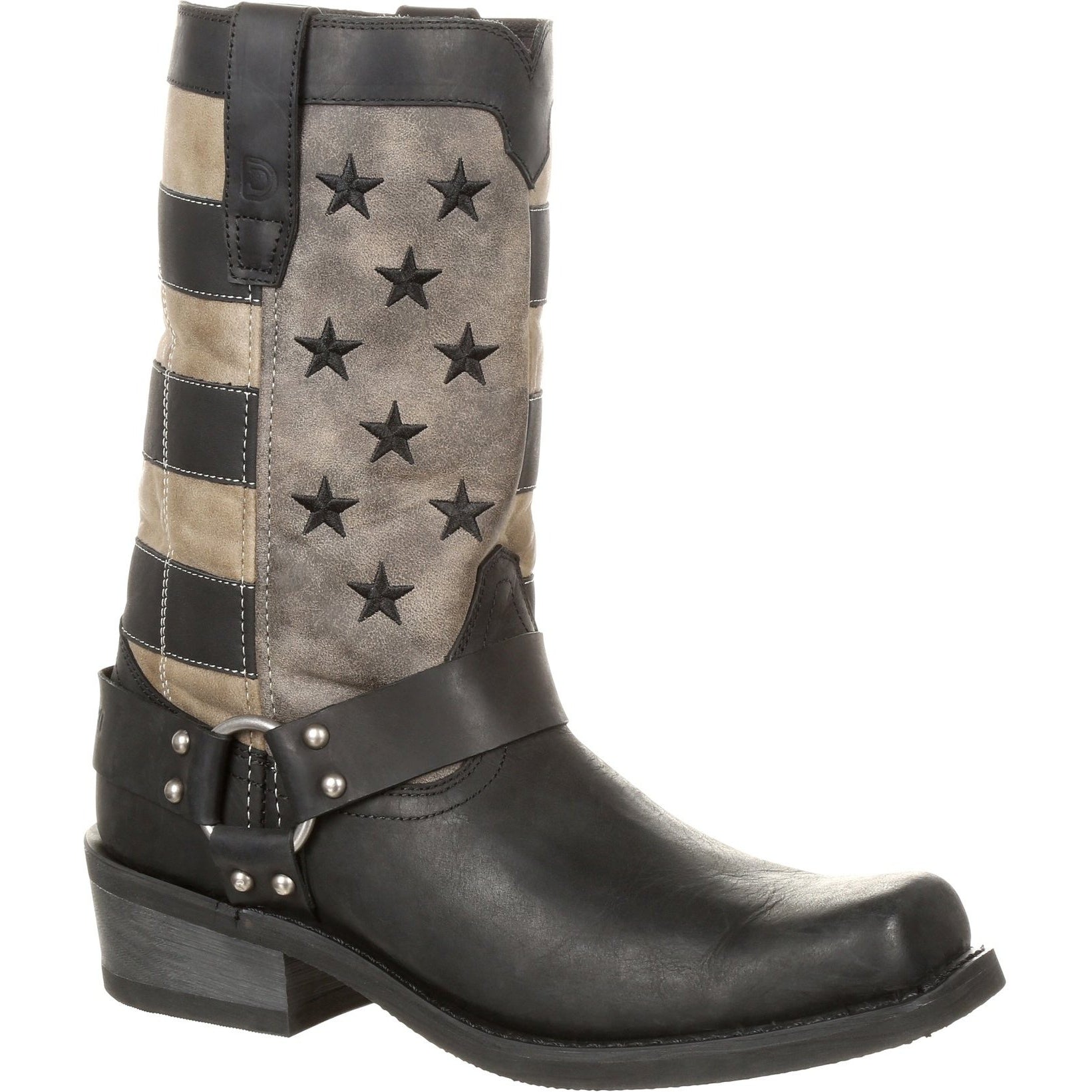 Durango Men's Black Faded 11" Snoot toe Flag Harness Boot Black DDB0141 8 / Medium / Black - Overlook Boots