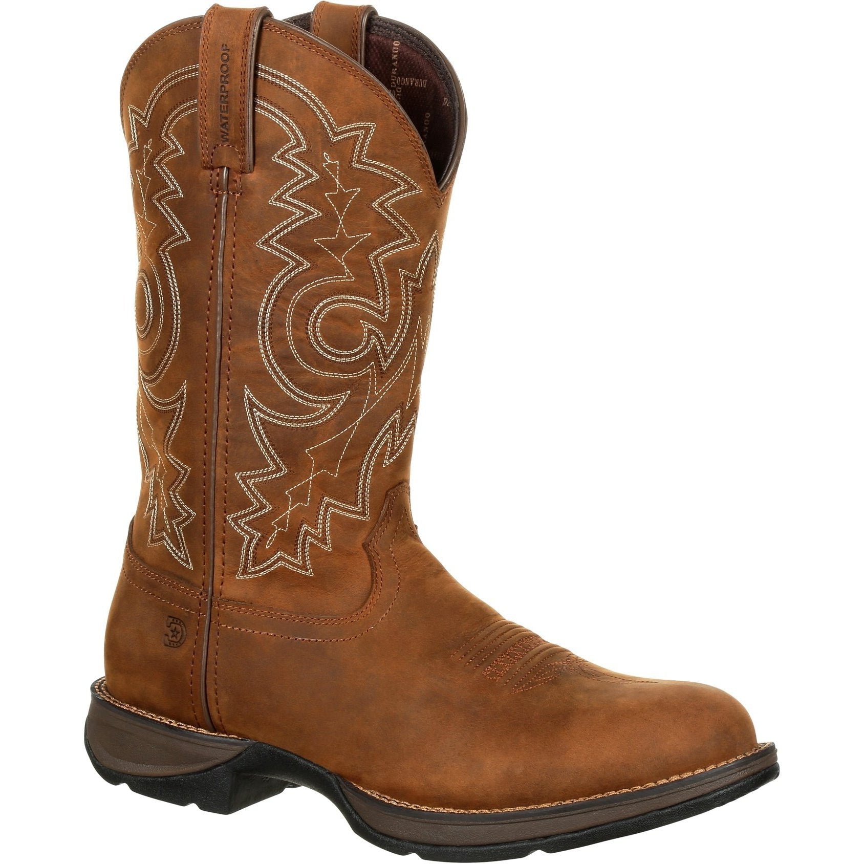 Durango Men's Rebel 12" Round Toe Waterproof Western Boot - Brown - DDB0163 7 / Medium / Brown - Overlook Boots