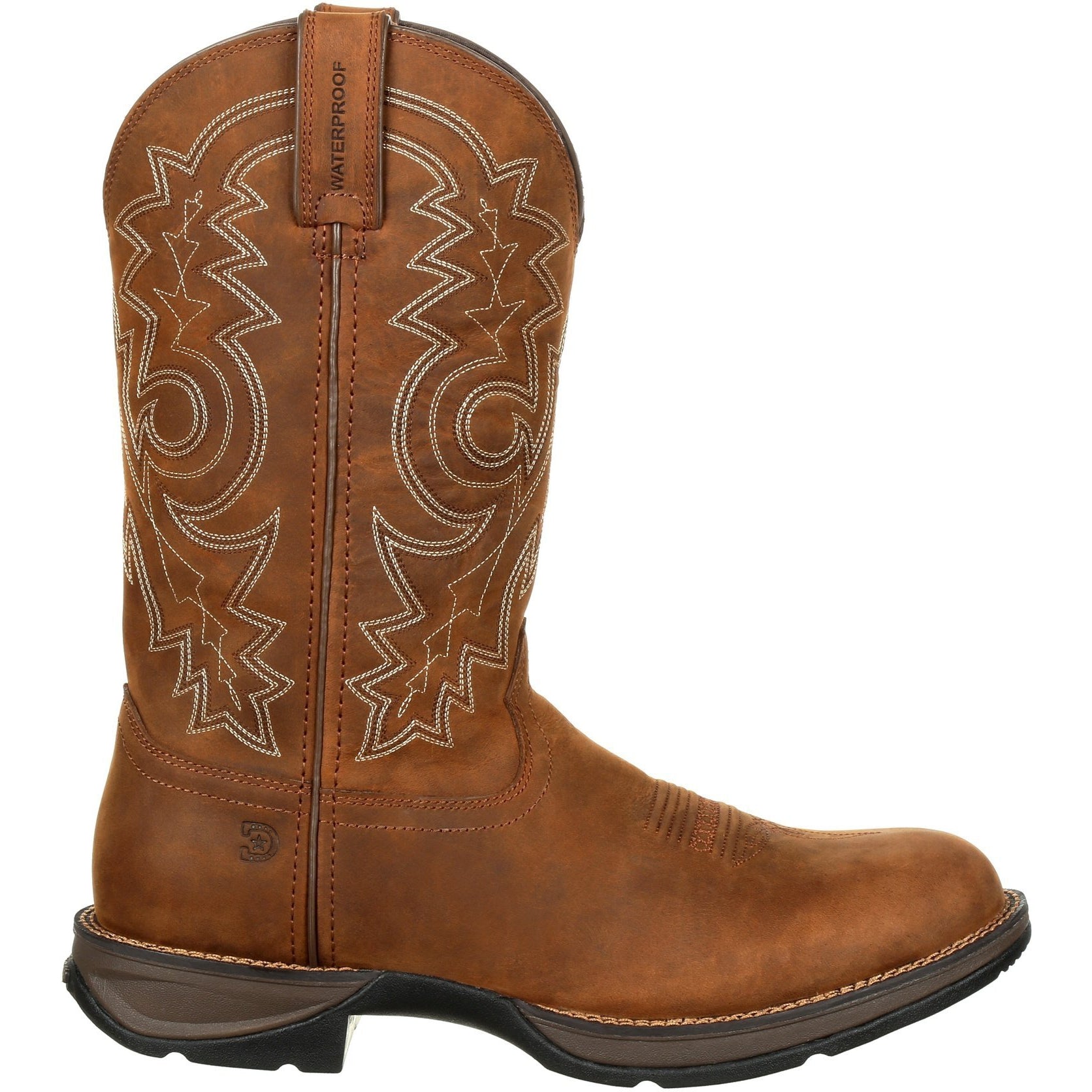 Durango Men's Rebel 12" Round Toe WP Western Boot - Brown - DDB0163  - Overlook Boots