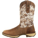Durango Men's Rebel 12" Square Toe Pull-On Western Boot- Brown DDB0166  - Overlook Boots
