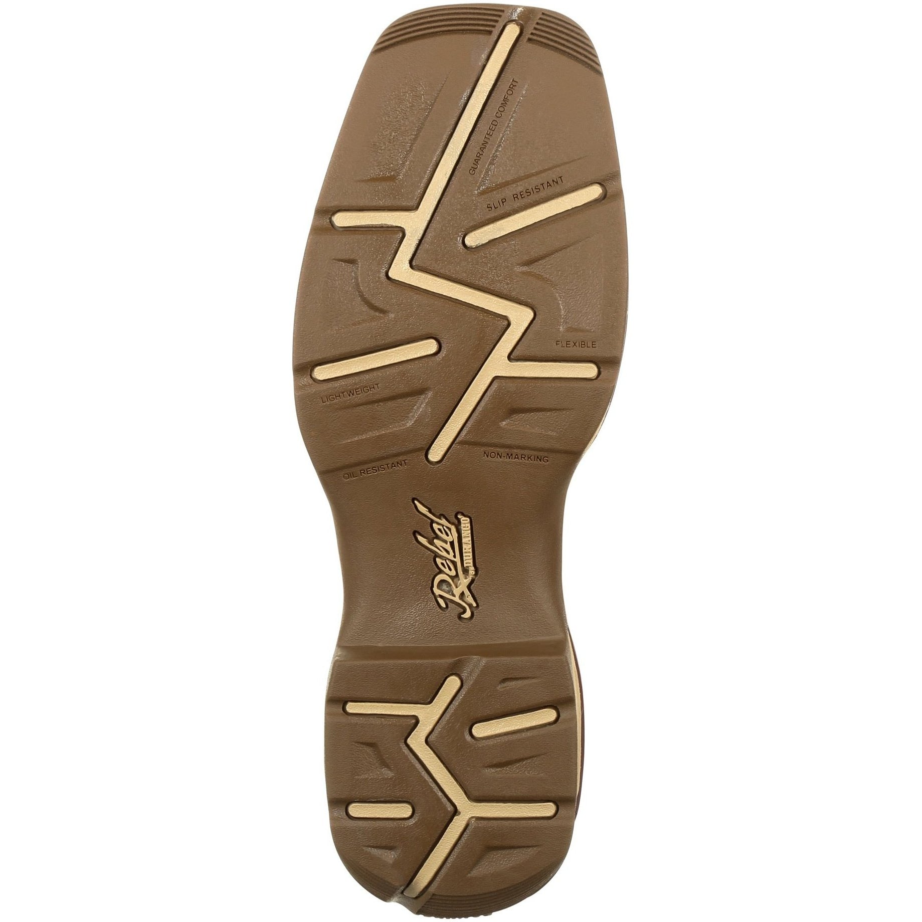 Durango Men's Rebel 12" Square Toe Pull-On Western Boot- Brown DDB0166  - Overlook Boots