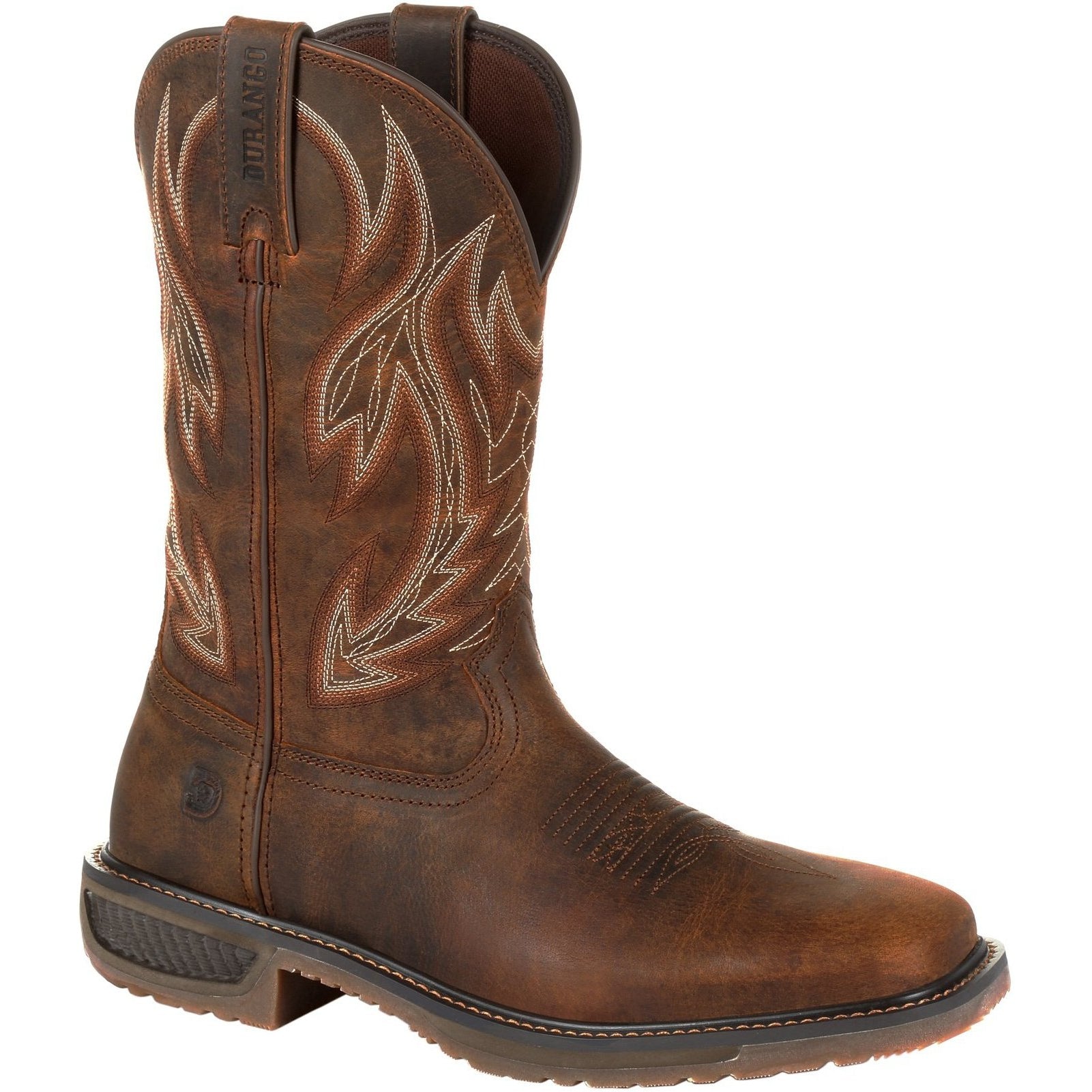 Durango Men's Workhorse 11" Steel Toe Western Work Boot- Brown- DDB0202 8 / Medium / Brown - Overlook Boots
