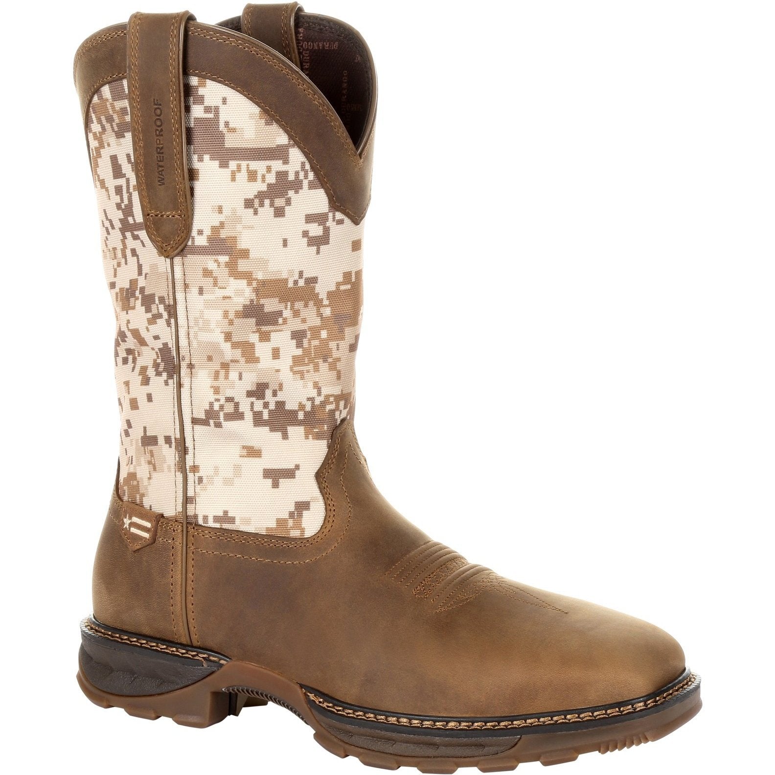 Durango Men's Maverick XP 12" Steel Toe Waterproof Western Work Boot - DDB0207 7 / Medium / Brown - Overlook Boots