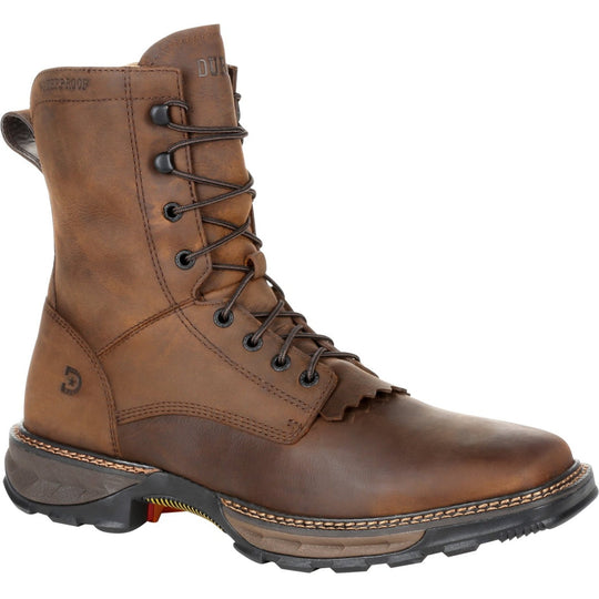 Durango Men's Maverick XP Lacer 8" Square Toe Waterproof Work Boot - DDB0238 7.0 / Medium / Brown - Overlook Boots