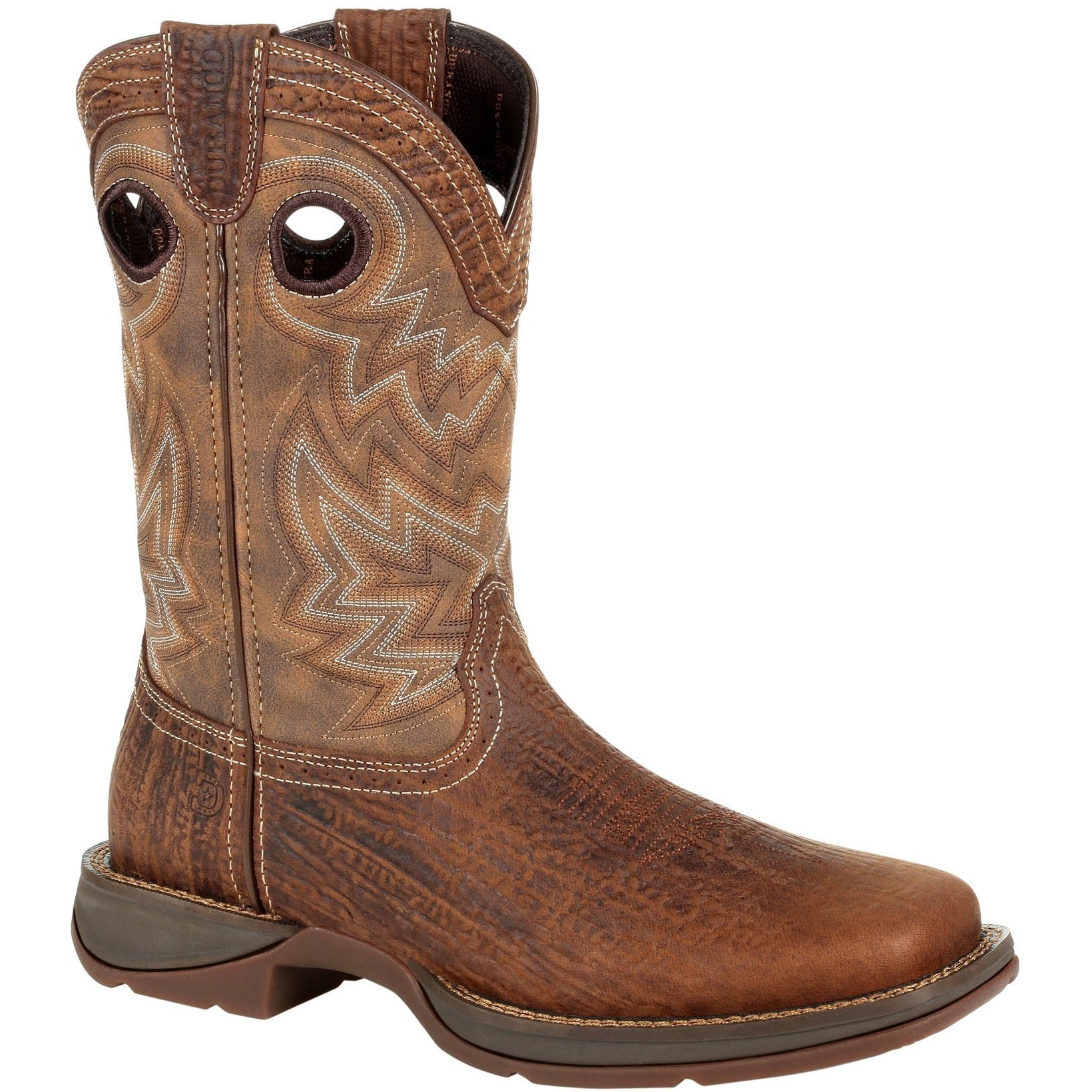 Durango Men's Rebel 11" Square Toe Western Boot- Trail Brown - DDB0271 7 / Medium / Brown - Overlook Boots