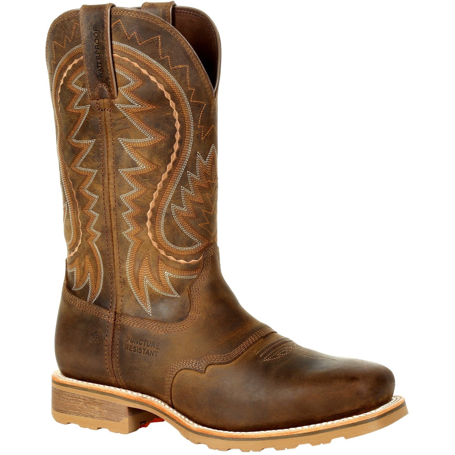 Durango Men's Maverick Pro 12" Stl Toe WP Western Work Boot - DDB0297 7 / Medium / Tan - Overlook Boots