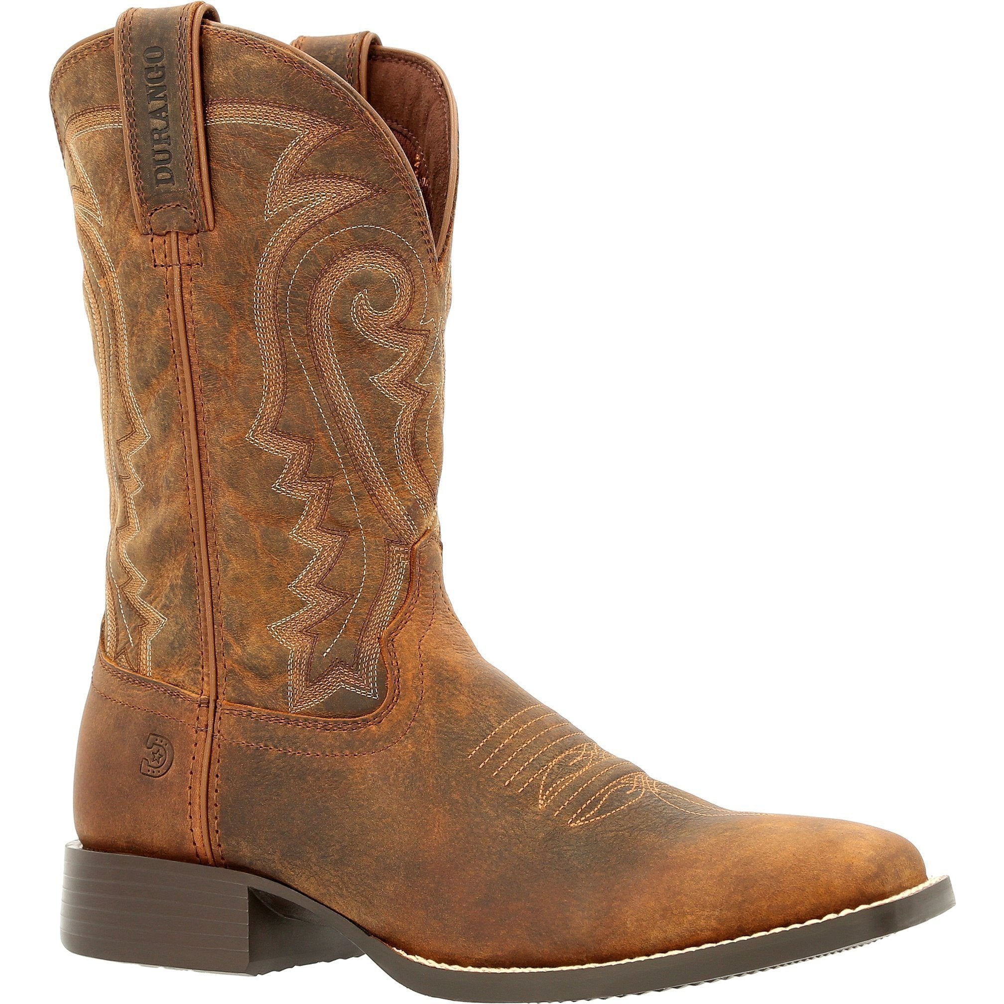 Durango Men's Westward™ 11" Square Toe Pull-On Western Boot - DDB0342 7 / Medium / Brown - Overlook Boots