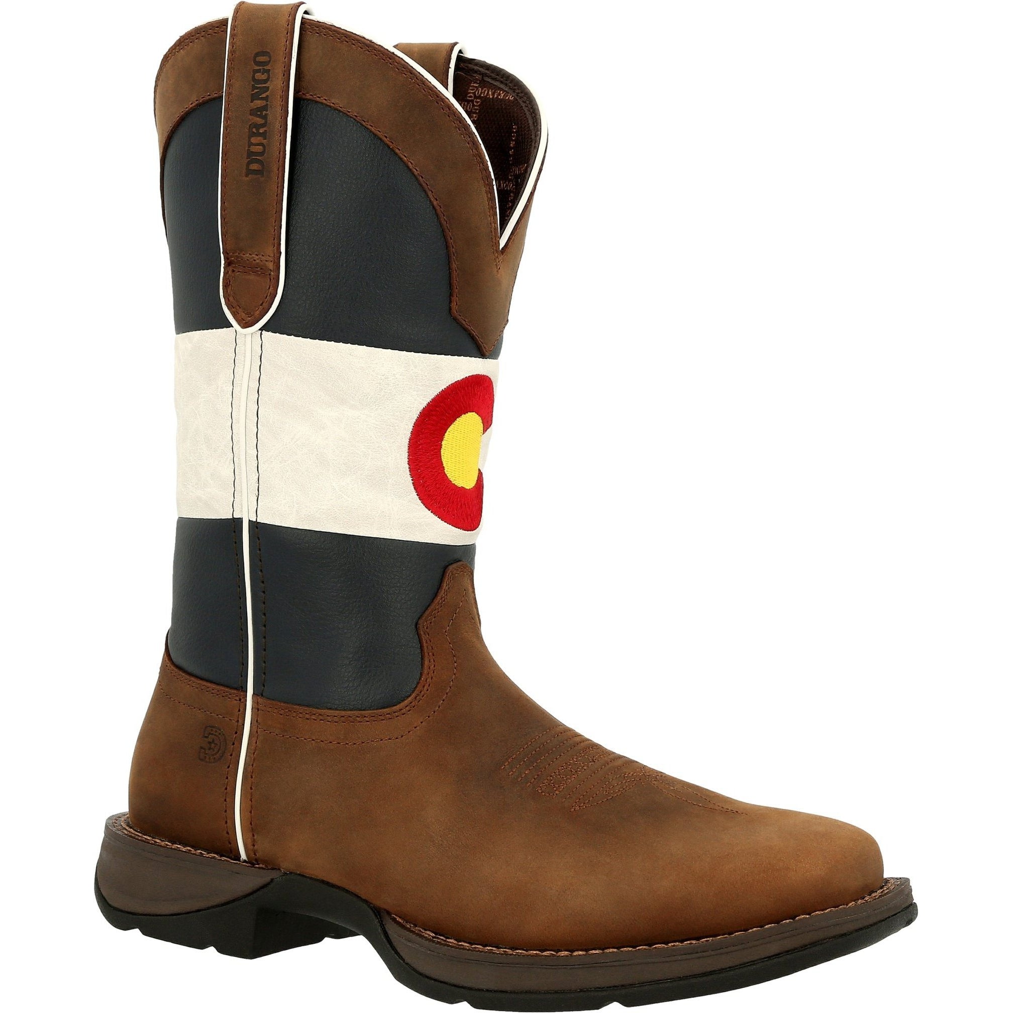Durango Men's Rebel™ 11" Square Toe Pull-On Western Boot Brown DDB0346 7 / Medium / Brown - Overlook Boots