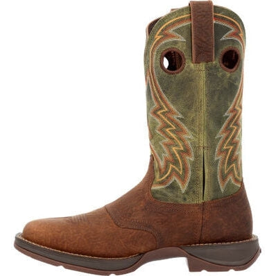 Durango Men's Rebel  12" Square Toe Western Work Boot -Green- DDB0390  - Overlook Boots