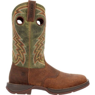 Durango Men's Rebel  12" Square Toe Western Work Boot -Green- DDB0390 7 / Medium / Green - Overlook Boots