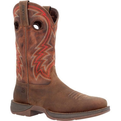 Durango Men's Rebel 12" Square Toe Wstrn Work Boot -Dark Chestnut- DDB0393  - Overlook Boots