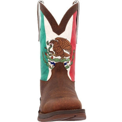 Durango Men's Rebel By Mexico Flag 11" ST Western Boot -Brown- DDB0430  - Overlook Boots