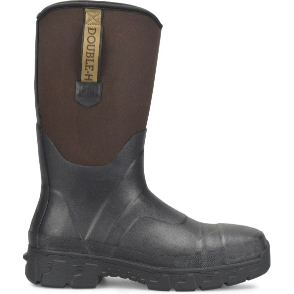Double H Men's Albin 13" Wide ST Rubber Work Boot - Brown - DH2106 8 / Medium / Brown - Overlook Boots