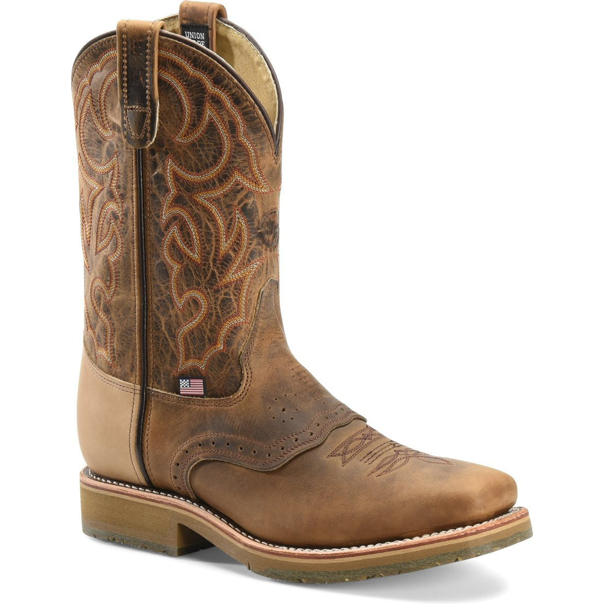 Double H Men's Dwight 11" Steel Toe USA Made Western Work Boot- DH3567 7 / Medium / Light Brown - Overlook Boots
